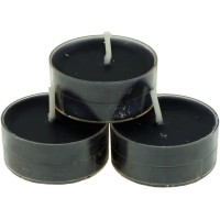 Nk Candles 20 Danish Tea Lights Coloured Coloured Unscented (Black)