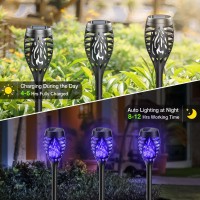 Halloween Decorations Outdoor 10 Pack Bright Solar Halloween Lights Over 12 Hrs Blue Flickering Flame Halloween Solar Lights O