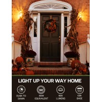 Eastiya Dusk To Dawn Light Bulbs Outdoor, 6W Equivalent 60W, 600Lm, St58 Soft White 2700K E26 Edison Led Bulbs, Light Sensing Outdoor, Photocell Sensor, Auto On/Off For Porch Patio Garage, Pack Of 4