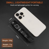 Wurkkos Fc13S 5000K Usb C Flashlights 2500 High Lumens Led Flash Light 6 Modes Edc Torch Ip68 Waterproof Flashlight With Rampin