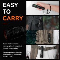 Wurkkos Fc13S 5000K Usb C Flashlights 2500 High Lumens Led Flash Light 6 Modes Edc Torch Ip68 Waterproof Flashlight With Rampin