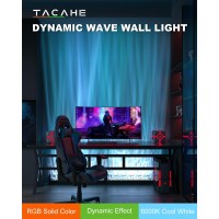 Tacahe Rgbw Dynamic Wave Wall Light Flowing Water Aurora Visual Color Changing Wall Washer Lamp With Remote App Ambient