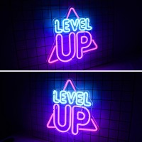 Horseneon Level Up Neon Sign For Wall Decor Game Neon Lights Signs Creative Led Light Up Signs With Usb Powered For Game Room