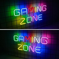 Horseneon Game Zone Neon Led Sign Gaming Neon Signs For Wall Decor Game Neon Lights Signs With Usb Powered For Game Room Game