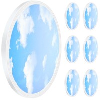 6Pack 12Inch 28W Led Flush Mount Ceiling Light,Blue Sky & Clouds Color White 6000K,White Shell 120V Slim Surface Mount Ceiling Light Lighting Fixture For Kitchen Bedroom Living Room