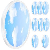 8Pack 12Inch 28W Led Flush Mount Ceiling Light,Blue Sky & Clouds Color White 6000K,White Shell 120V Slim Surface Mount Ceiling Light Lighting Fixture For Kitchen Bedroom Living Room