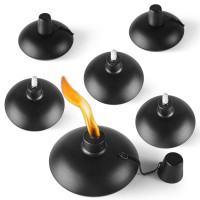 Zszmfh 6 Pack Metal Table Top Torches,18 Oz Citronella Torches For Outside, Refillable Citronella Flame Light Torch With Wicks And Covers, Landscape Lanterns Torches For Party, Garden Decor,Diy