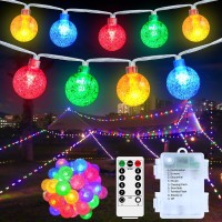 Battery Color Changing String Lights - 33Ft 100 Led Battery Operated Colorful Fairy Lights With Remote, 8 Modes, Rgb Globe String Lights Outdoor Waterproof For Bedroom Christmas Indoor Decor