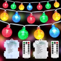 Battery Powered Color Changing Lights - 2Pack Total 66Ft 200 Led Battery Colorful String Lights With Remote, 8 Modes, Rgb Globe String Lights Outdoor Waterproof For Bedroom Christmas Indoor Decor