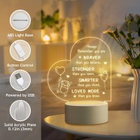 Lunekkh Gifts For Women Friends Kids - Inspirational Night Lamp With Pooh Bear Design - Perfect Gifts For Birthday Christmas Valentines Anniversary Baby Shower, Show Strength And Love