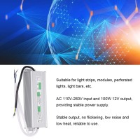 Led Power Supply, Overload Protection Ip67 Waterproof Light Power Converter High Efficiency Wide Application Ac 110V-260V Input For Ourdoor