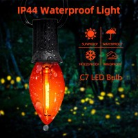 Sotopoo Orange E12 Led Bulb 25 Pack C7 Orange Light Bulbs C7 Led Replacement Bulbs For Christmas Halloween Indoor Outdoor Stri