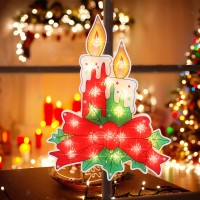 Lamphome Christmas Window Silhouette Lights Decorations Lighted Candle Christmas Window Lights For Christmaspartyhomepatio L