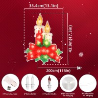 Lamphome Christmas Window Silhouette Lights Decorations Lighted Candle Christmas Window Lights For Christmaspartyhomepatio L