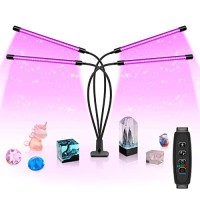 Ygs-Tech Led Black Light 4-Head, 40W Uv Light Fixture With Clamp, 395-405Nm Uv Gooseneck Lamp Usb Powered For Blacklight Party, Stage Lighting, Resin Cure, 3D Print, Glow In The Dark