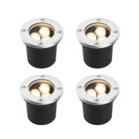 Nicoone Outdoor Landscape Lighting,In-Ground Lights Line Voltage 95-265V, High Brightness Waterproof Led Lighting Outside House Light For Yard,Path,Walkway,Inground,Pack Of 4