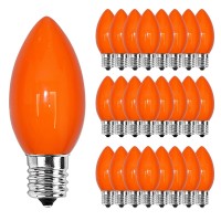 Pallerina C9 Orange Light Bulbs25 Pack C9 Shatterproof Orange Incandescent Bulbs For Halloween String Lightse17 Intermediate B