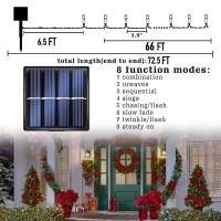 Tw Shine 2 Pack Solar Christmas Lights Decorations Outdoor Total 400 Led 132 Ft Solar Powered Outdoor Christmas Light With 8 Mo