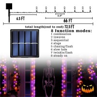 Tw Shine 2 Pack Solar Halloween Lights Decorations Outdoor Total 400Led 132Ft Solar Powered Outdoor Halloween Light With 8 Mode