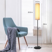 Aigotek Floor Lamp For Living Room Modern Standing Lamps With Lamp Shade Pole Lamps For Bedrooms Tall Lamp For Reading With Rem