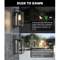 Dusk To Dawn Outdoor Lighting 2 Pack Wall Mount Patio Light Waterproof Outdoor Wall Lights With Sensor Exterior Wall Lanterns