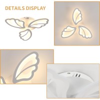 Goeco Acrylic Ceiling Light, Led Modern White Ceiling Light Fixture 3 Heads Acrylic Ceiling Light, 3000K Warm Light Simple Flower Ceiling Lamp For Bedroom, Living Room, Kitchen, Hallway