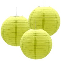 Hocansen 3Pcs Paper Lanterns Decorative Round Chinese Paper Lanterns For Birthday Halloween Wedding Baby Bridal Shower Home Deco