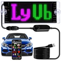 Light Sign For Car 67X27 Programmable Flexible Led Matrix Panel Bluetooth App Control Custom Text Pattern Animation Scro