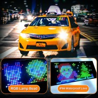 Light Sign For Car 67X27 Programmable Flexible Led Matrix Panel Bluetooth App Control Custom Text Pattern Animation Scro