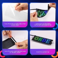 Light Sign For Car 67X27 Programmable Flexible Led Matrix Panel Bluetooth App Control Custom Text Pattern Animation Scro