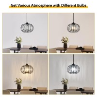 Xsdetu Black Pendant Light Fixture Farmhouse Hanging Lights With Crystal Adjustable Mini Kitchen Pendant Light Modern Industr