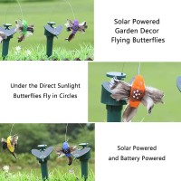 Solar Powered Dancing Fluttering Hummingbird Fluttering Solar Hummingbird Fluttering Solar Bird Solar Powered Garden Ornaments Solar Garden Hummingbird Solar/Battery Powered Flying Bird