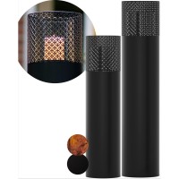 Bentson Lantern Column Anthracite Design I Set Of 2 I Decorative Column For Garden In Industrial Design I Garden Lantern For Outdoor And Indoor I Lantern Including Candles I Oriental I 95 Cm + 75 Cm