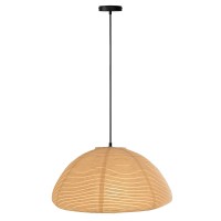 Nogy Large Paper Lantern Pendant Light - Ambient Lighting With Rice Paper Lamp Shade, Perfect For Home Decor, Easy Installation (Plugin, 19Inch)