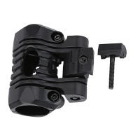 Quick Release Flashlight Holder, Portable Fast Helmet Clip Mount Accessory (Black)