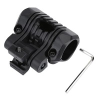 Quick Release Flashlight Holder, Portable Fast Helmet Clip Mount Accessory (Black)