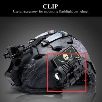 Quick Release Flashlight Holder, Portable Fast Helmet Clip Mount Accessory (Black)