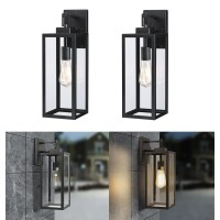 2 Pack Outdoor Wall Lantern 18 Inch Wall Sconce Light Fixture Outdoor Large Size Wall Mount Light Fixture With E26 Socket Wat