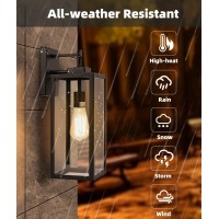 2 Pack Outdoor Wall Lantern 18 Inch Wall Sconce Light Fixture Outdoor Large Size Wall Mount Light Fixture With E26 Socket Wat