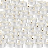 White Unscented Tealight Candles Set Of 300 Bulk Small Votive Light Candle For Home Wedding Paraffin Cotton Wick Clean Burning