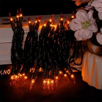 Multisparking Halloween Lights Orange 35 Count Incandescent Christmas Lights Indoor Mini Halloween String Lights For Outdoor