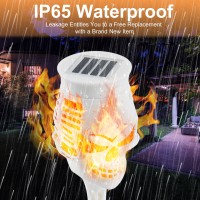 Spooky Skulls Solar Torches Lights 8Pack Flickering Flame Torches For Enchanting Halloween Decor Waterproof Outdoor Solar Po