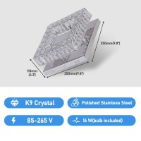 Ypqxyhda Mini Modern Crystal Chandeliers Square Flush Mount Ceiling Light Led Chandelier For Hallway Kitchen Foyer Dining Room D