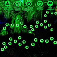 Halloween Decorations Outdoor Eyeball Lights 2 Packs 20Leds Solar Halloween Pathway Lights Swaying By Wind 2 Modes Waterproof