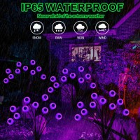 Solar Halloween Decorations Outdoor Lights 2 Packs 20Led Swaying Halloween Eyeball Pathway Lights 2 Modes Waterproof Outdoor H