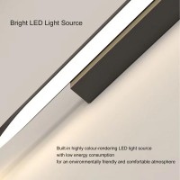 Ligkin Led Indoor Wall Light 10 W Modern Wall Lamp 3000 K Warm White Black Long Wall Light Bedroom Indoor Light For Living Room Stairs Hallway 42 Cm