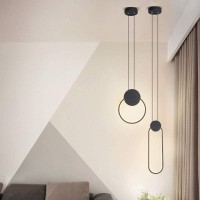 Hazara Modern Chandeliers, Hanging Lights Scandinavian Minimalist Modern Metal Pendant Light Ceiling Chandelier For Dining Room, Stairs, Bedroom, Bathroom, Living Room, Foyer And Kitchen Island.