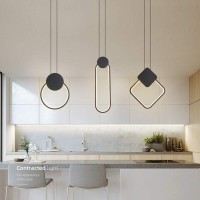 Hazara Modern Chandeliers, Hanging Lights Scandinavian Minimalist Modern Metal Pendant Light Ceiling Chandelier For Dining Room, Stairs, Bedroom, Bathroom, Living Room, Foyer And Kitchen Island.