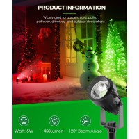 Lohas Green Spotlight Outdoor Green Led Spot Lights For Yard Auto Onoff 5W 120V Landscape Lighting For House Holiday Trees