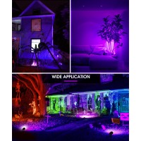 Lohas Halloween Spotlight Outdoor Purple Led Spot Lights For Yard Auto Onoff 5W 120V Landscape Lighting For House Holiday T